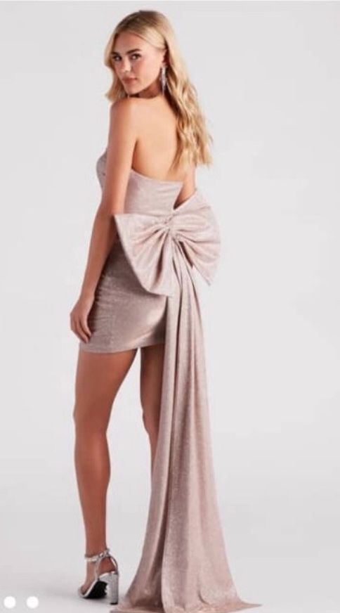 Windsor Sparkly Pink Bow Dress