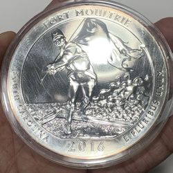 5 Troy Ounces 999 Fine Silver Fort Moultrie, SC