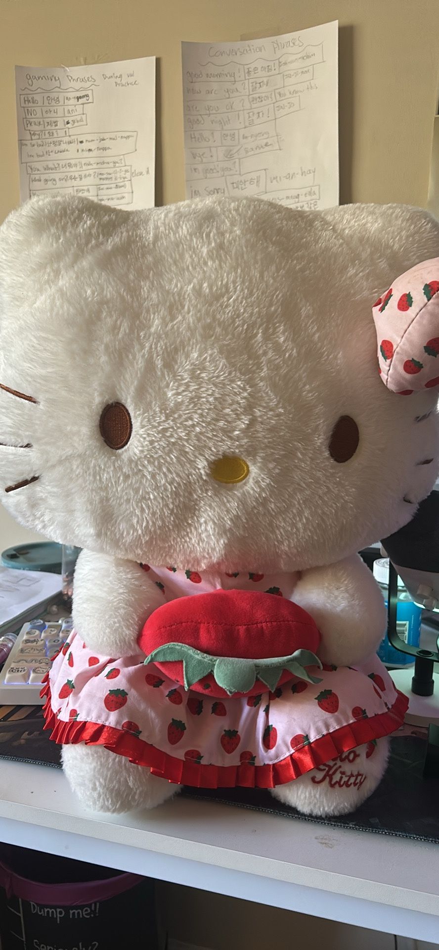 Jumbo Hello Kitty Strawberry Plushie