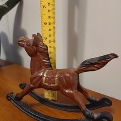 Vintage Cast Iron Rocking Horse
