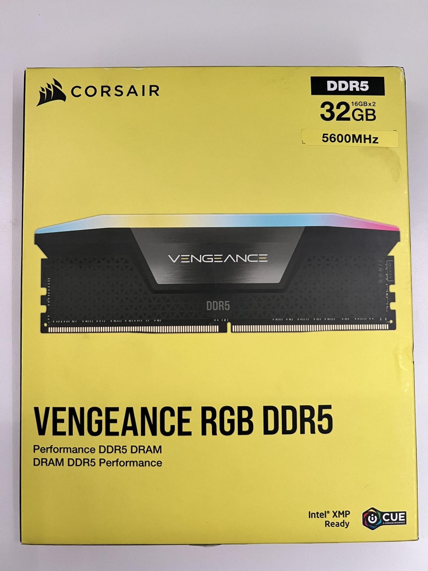 CORSAIR - VENGEANCE RGB 32GB (2x16GB) DDR5 5600MHz C40 UDIMM Desktop Memory - Black
