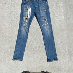 Purple brand, jeans, blue and camo worn a few times belt loop tag missing authentic