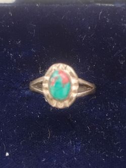TAXCO Sterling Silver Oyster Copper Child's Ring
