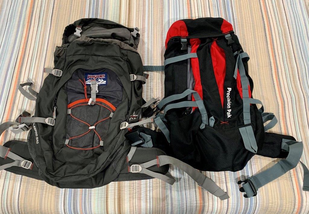 Two Outdoor Hiking Back Packs, Jansport & Precision 