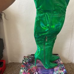 Cape Robbin Bemilia Green Thigh High Boot