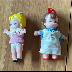 Vintage 1950’s style minature Baby Doll Figure Toys x 2