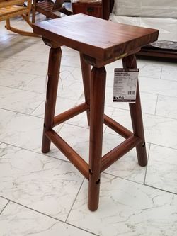 AMBER-LOG SADDLE STOOL