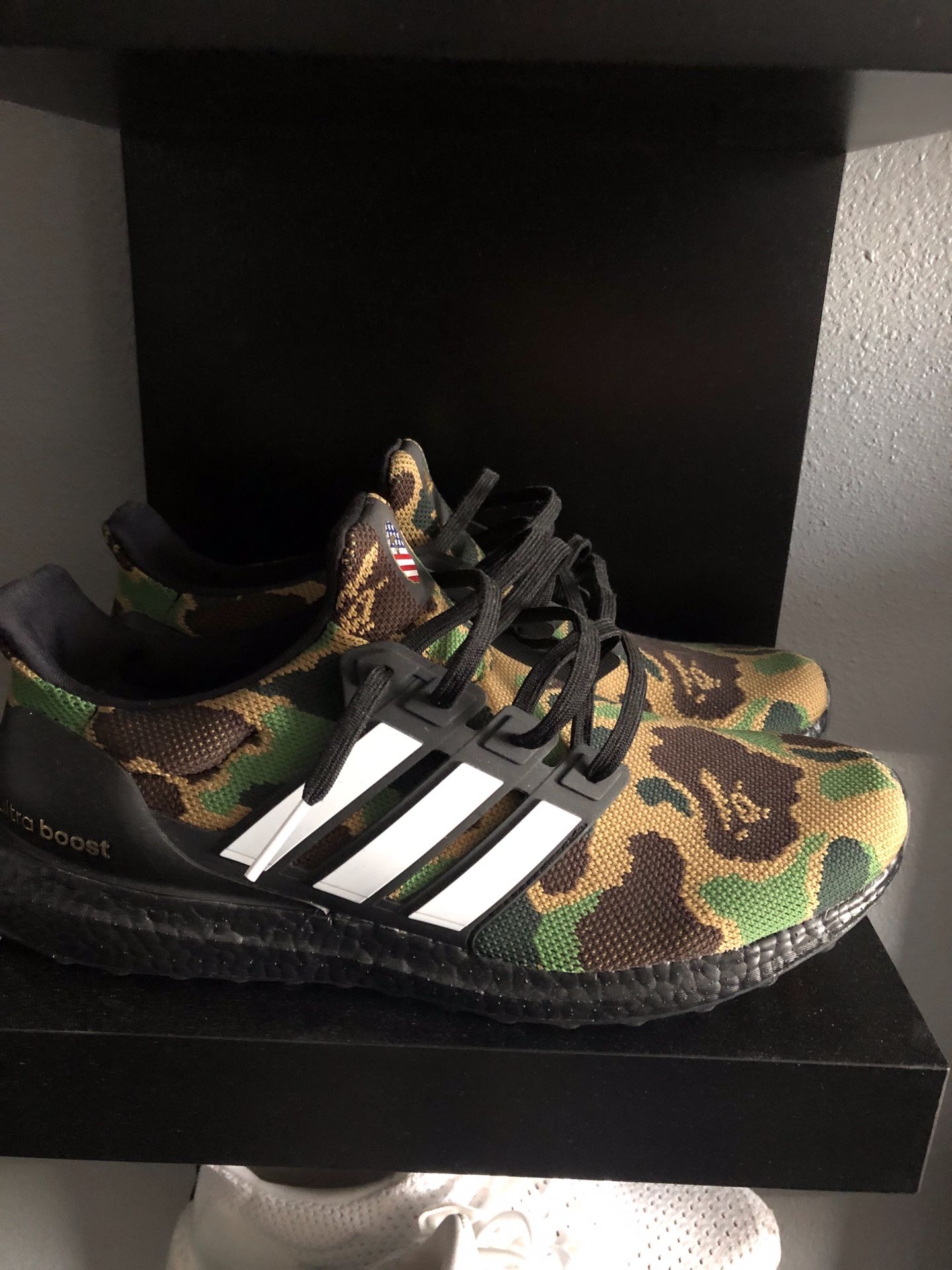 Bape ultra boost shoe green camo