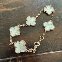 Van Cleef & Arpels Rose Gold & Pearl Charm Bracelet