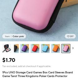Sale 1pcs Uno Storage Card Games Box Card Sleeves Board 