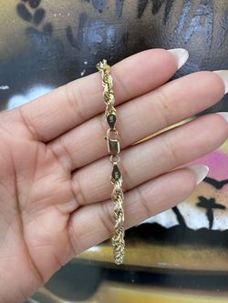 14k Solid Rope Bracelet