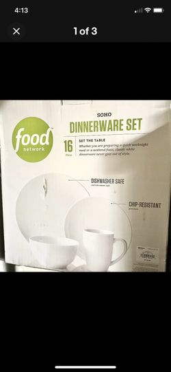 Food Network SOHO Dinnerware Set 16 Piece Chip Resistant