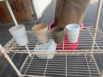 Set of 4 Small Ceramic Plant Pots