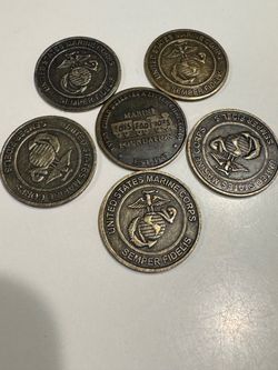 USMC Toys for Tots Challenge Coins Set of 6