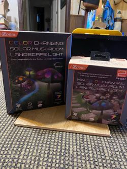 Color Changing Solar Mushrooms (Selling as a bundle 1 Large and 2 Small)
