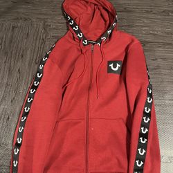 True Religion Logo Tape Zip Hoodie