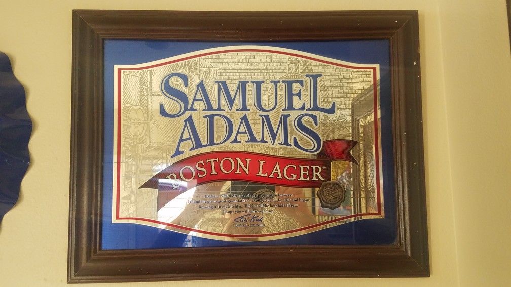 Samuel Adams Bar Decor Frame 18 X 24