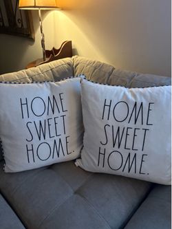 Lot of 2 Rae Dunn Home Sweet Home Pillows New