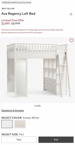 Pottery Barn Ava Regency Bunk bed