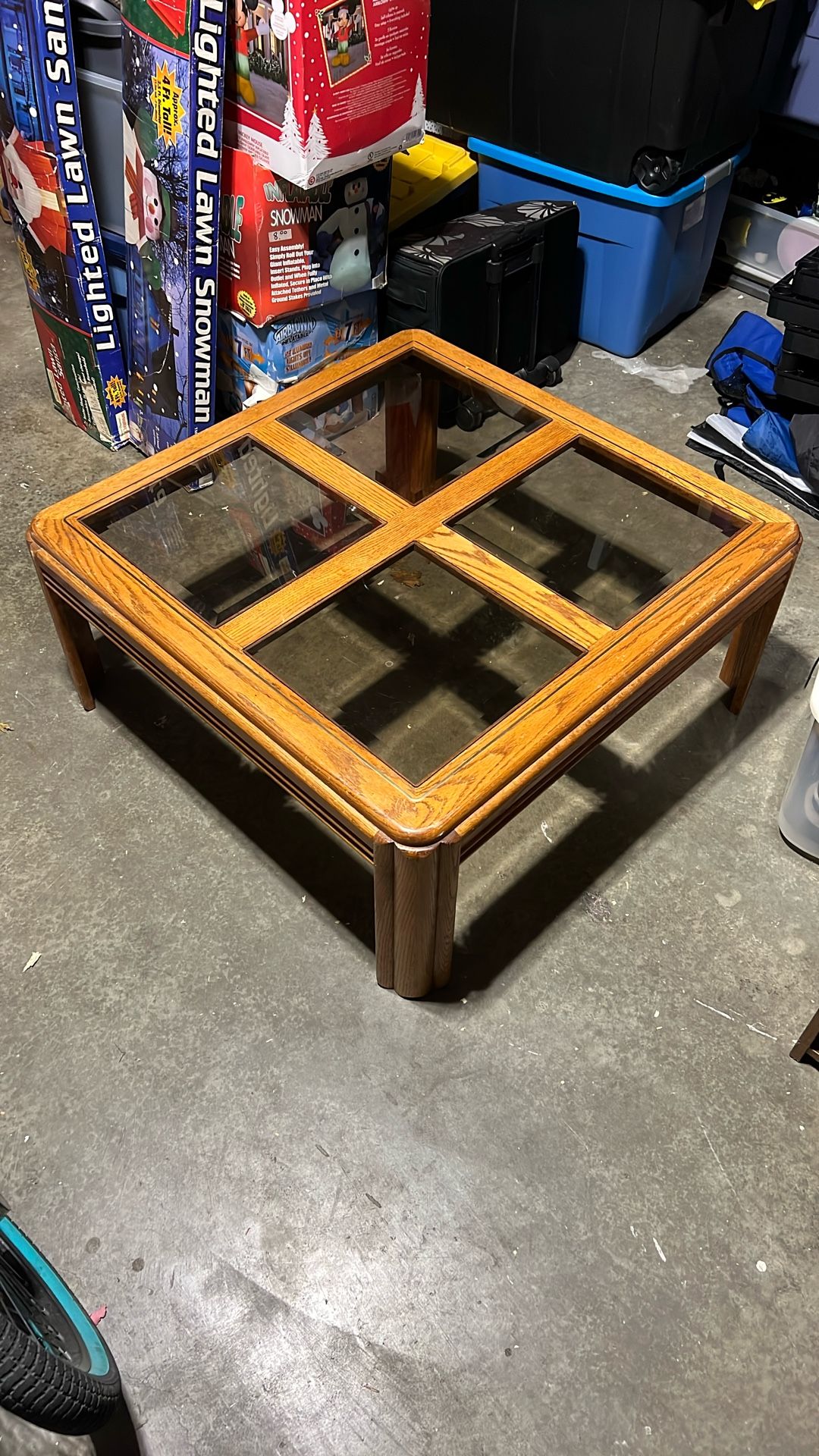 FREE Wood And Glass Coffee Table 