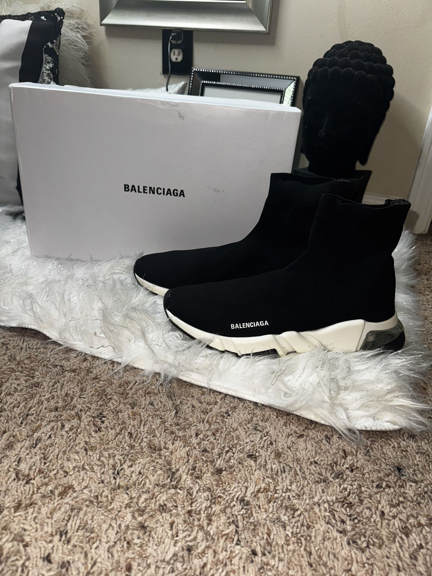 Balenciaga Black Knit Sneakers