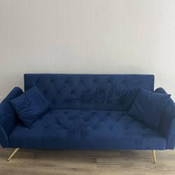 Blue Velvet Futon