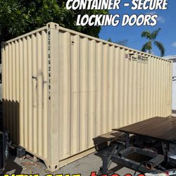 24 FT METAL STORAGE CONTAINER – SECURE LOCKING DOORS 