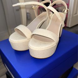 Stuart Weitzman Dancier Mid-Blocl Platform Sandal