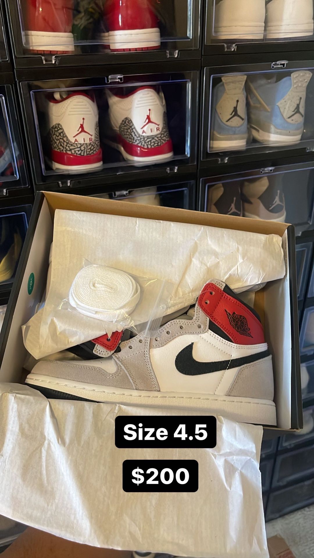 Smoke Grey Jordan 1 Size 4.5