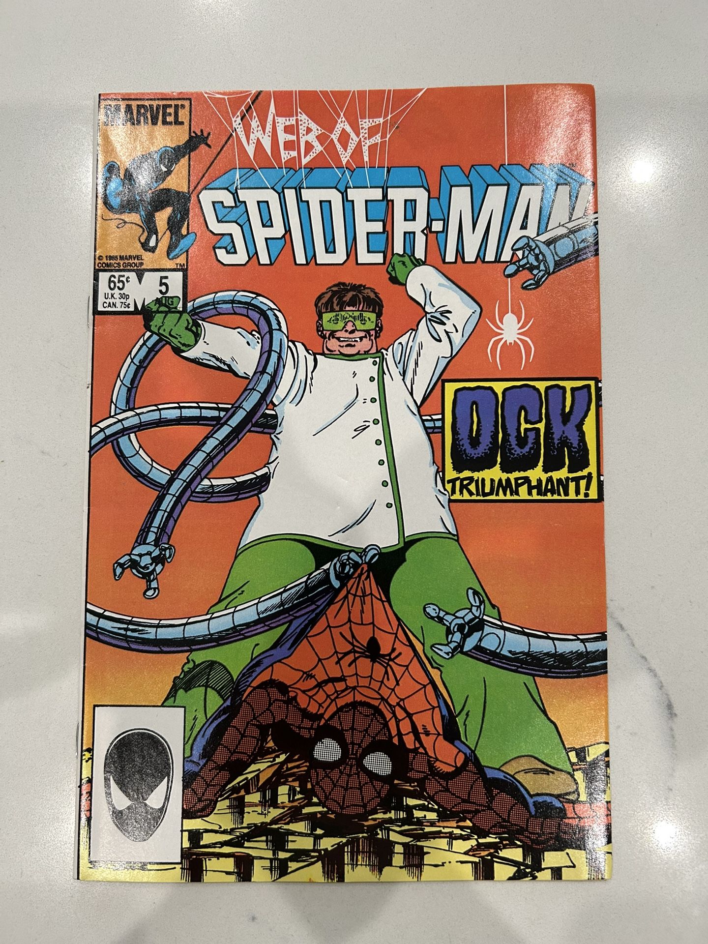 Web of Spider-Man #5 Vol. 1 1985 Marvel Comics High Grade Comic Book