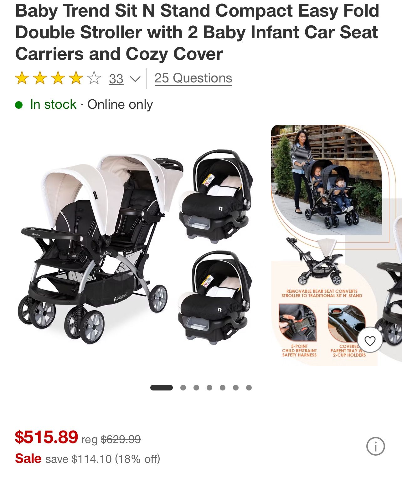 Baby Stroller And Car Seat for twins