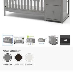 6 In 1 Crib With Changing Table