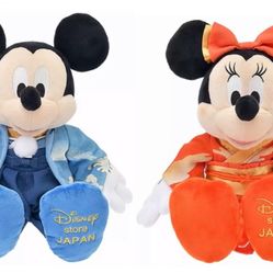 Disney Mickey & Minnie Kimono Plush Set 2025 Japan EXCLUSIVE