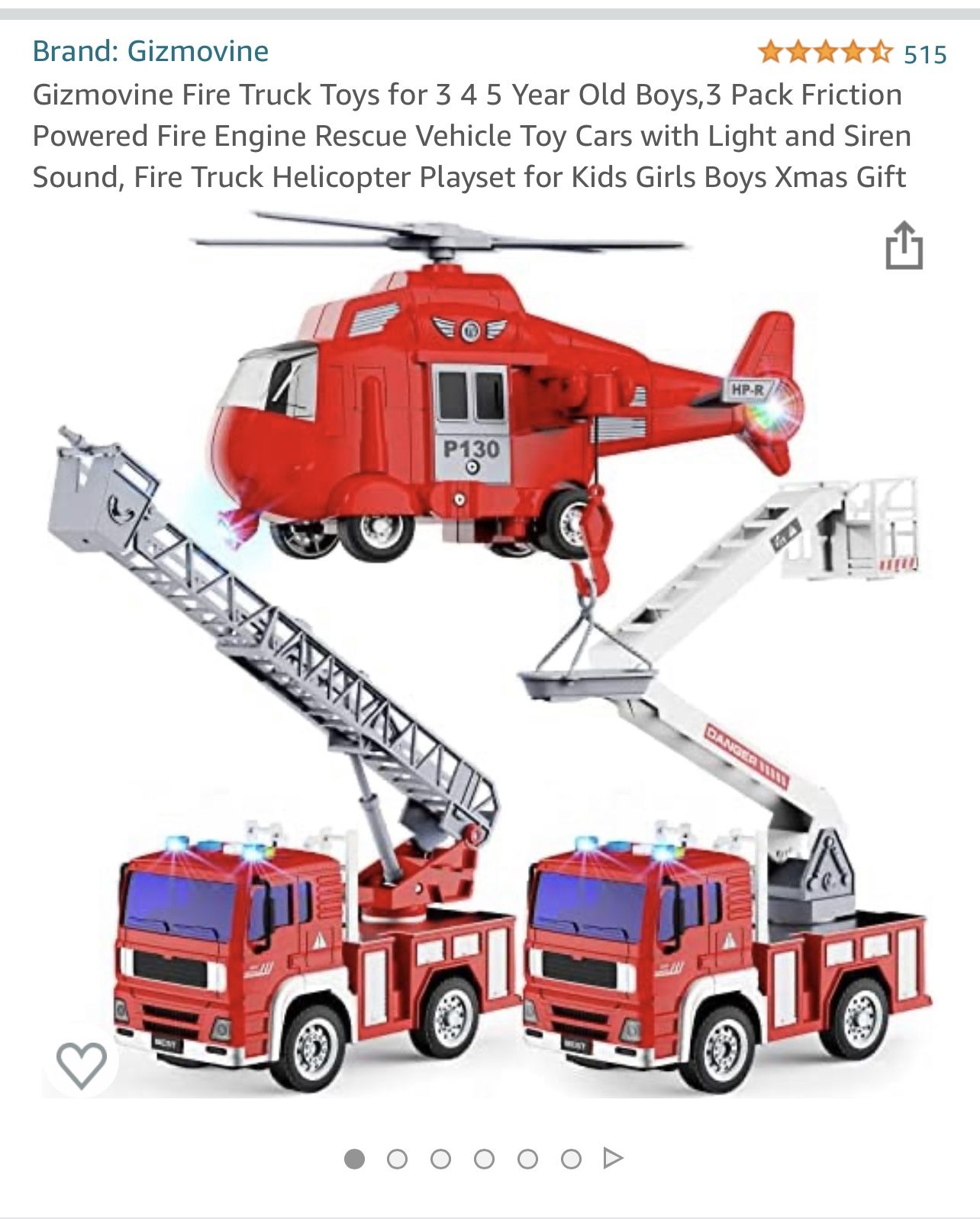 Gizmovine Fire Truck Toys