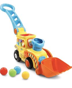 VTech Pop-a-Balls Push and Pop Bulldozer, Yellow 