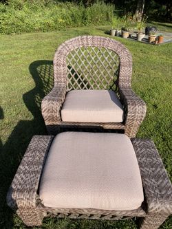 Lawn Chair And Ottoman