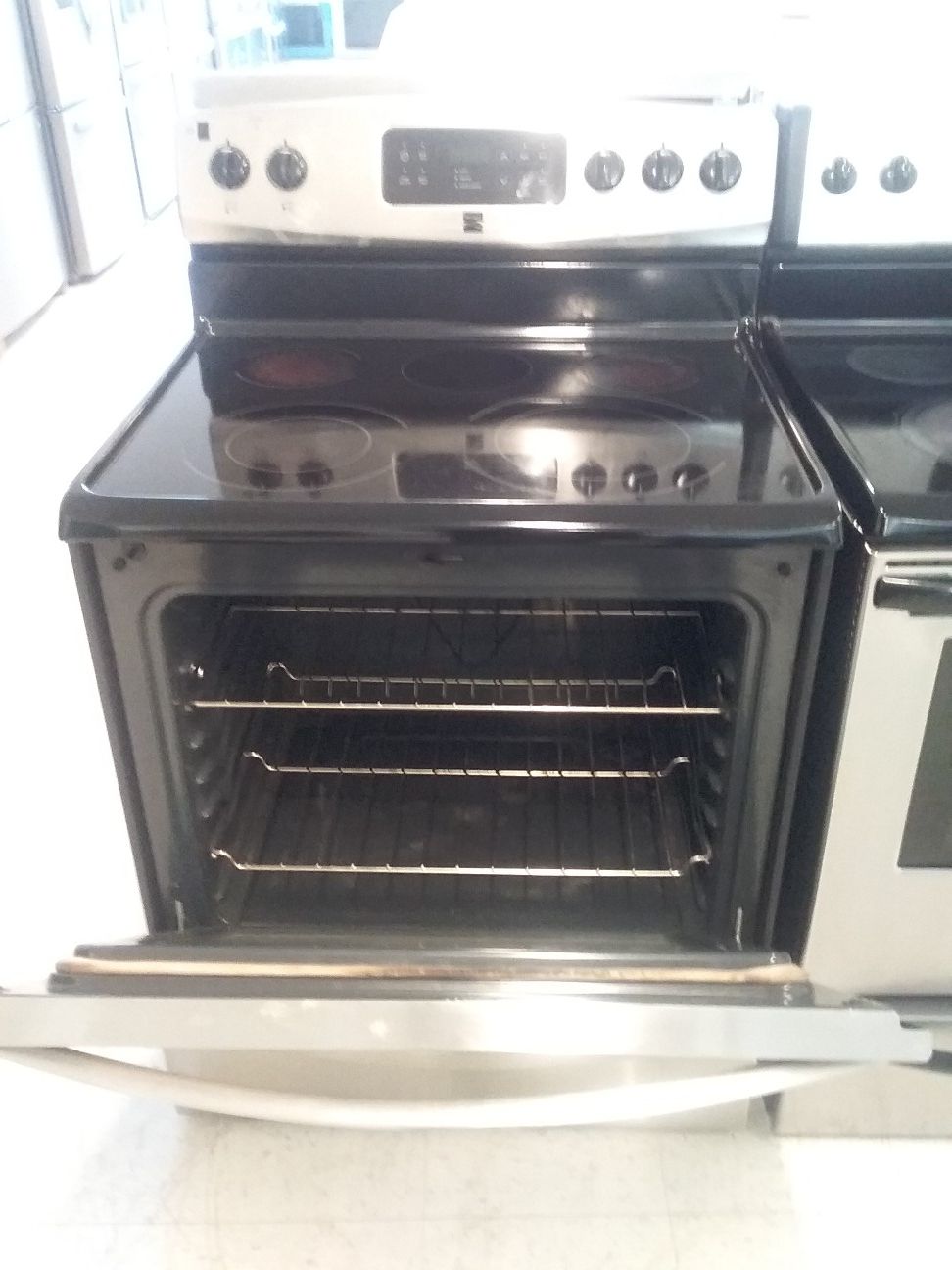 Kenmore elctric stove stainless steel used good condition 90days warranty