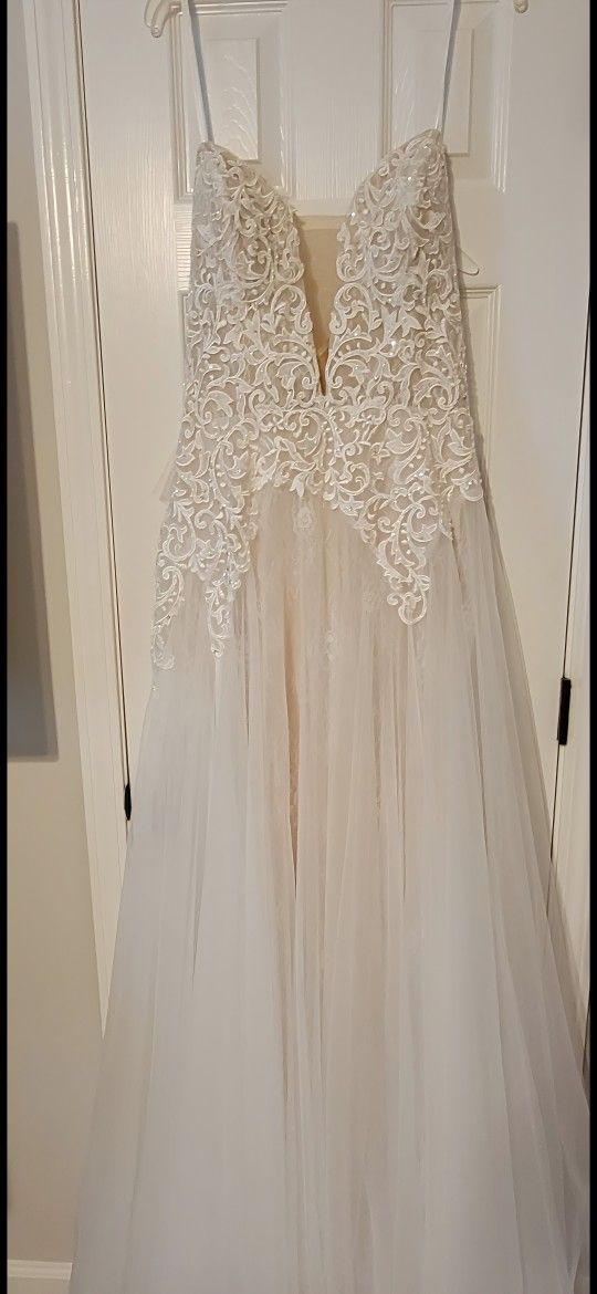 NEW Off White Wedding Dress Size 16