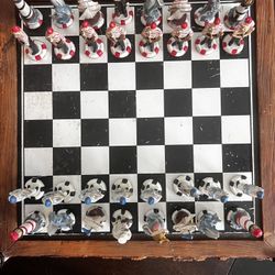 Vintage Wooden Chessboard 