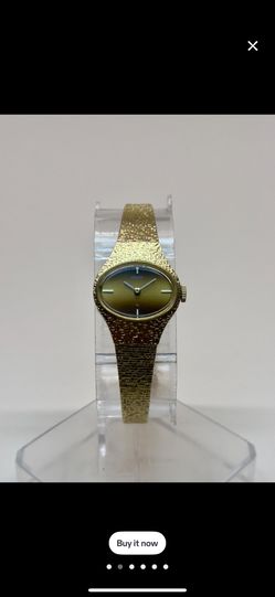 🤎💛Ultra Rare Vintage GP WindUp SEIKO Women Watch Tiger Eye Brown Ombré Oval💛🤎