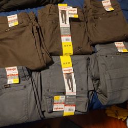 Wrangler Pants  Different Size   $100 For All 6 Pants 