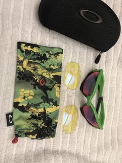 Oakley trail running glasses with multiple lenses