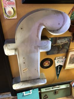 Large Metal Letter ‘F’