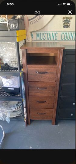 Tall Wood Dresser with 4 Drawers