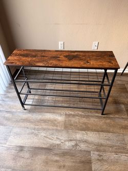 4-Tier Shoe Rack Metal Mesh Organizer