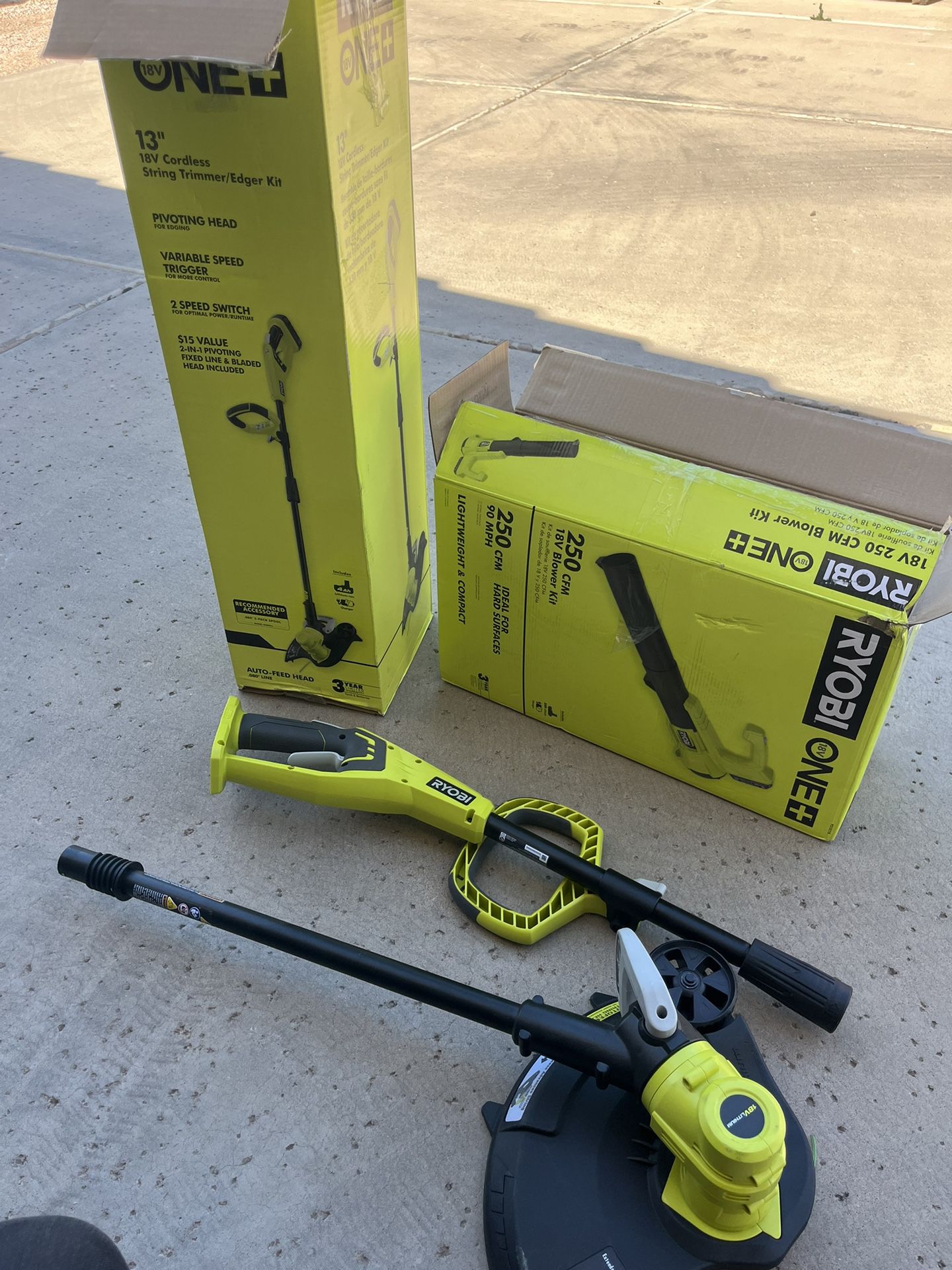 Ryobi 18v Combo Leaf Blower And Trimmer With Battery And Charger