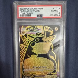 PSA 10 Gold Pikachu Vmax Trainer Gallery 
