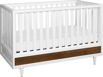 White Babyletto crib with mattress