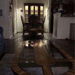 Dining Table 2 Leaves Six Chairs, Coffee Table, And More All Antique