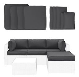 9 Pcs Outdoor Patio Furniture Cushions Covers ONLY No Inside Cusion